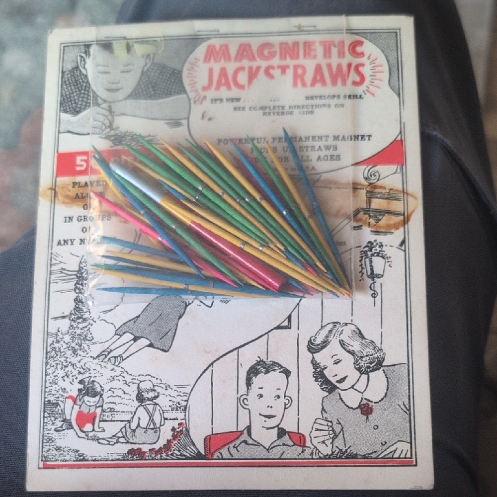 Vintage NWOT Magnetic Jackstraws Toy Set